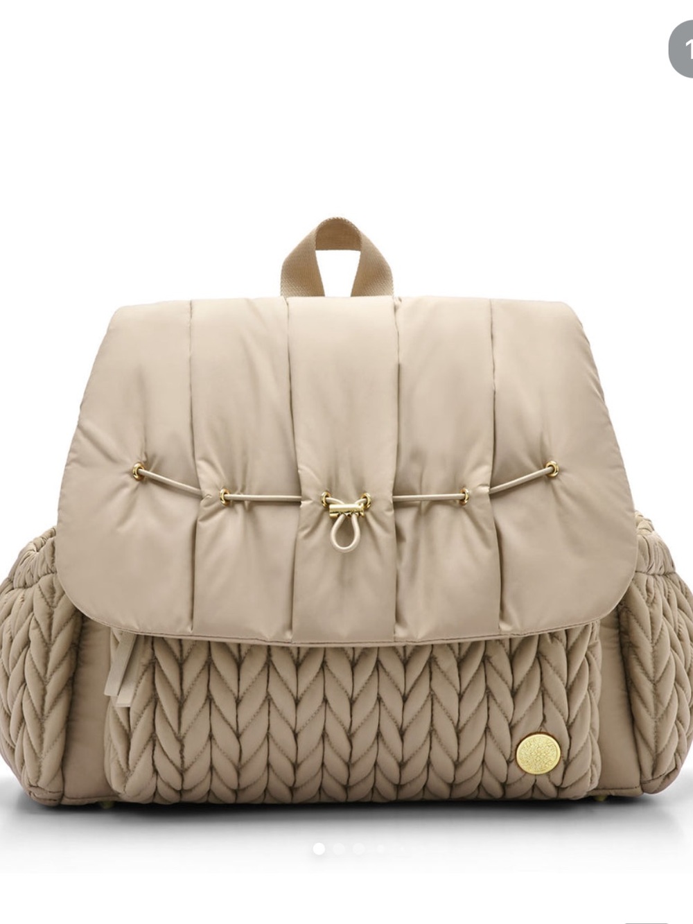 Backpack Beige — Quilted Everyday Women’s Bag